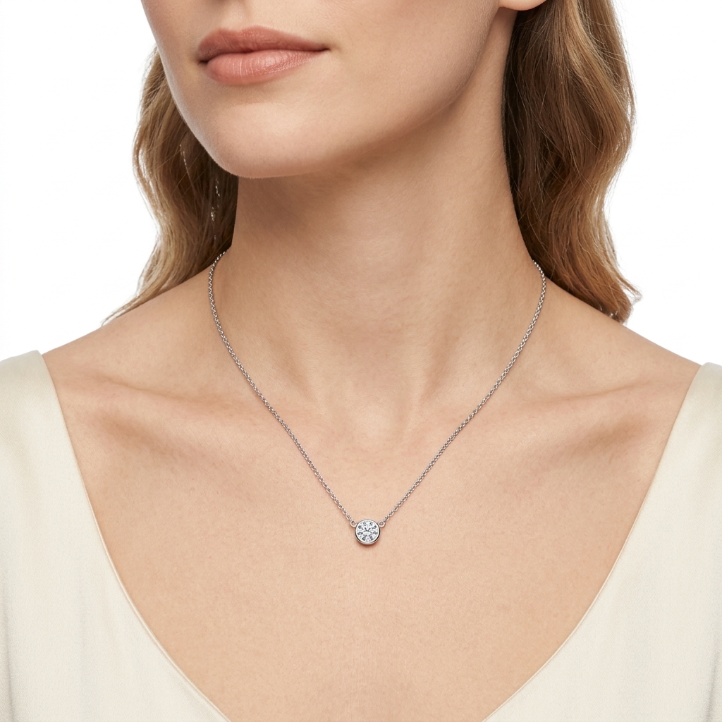 Classic Solitaire Lab-grown Diamond Pendant Necklace